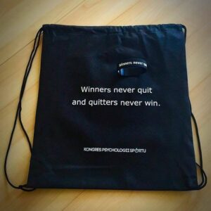 Worek sportowy Winners never quit and quitters never win - Kongres Psychologii Sportu